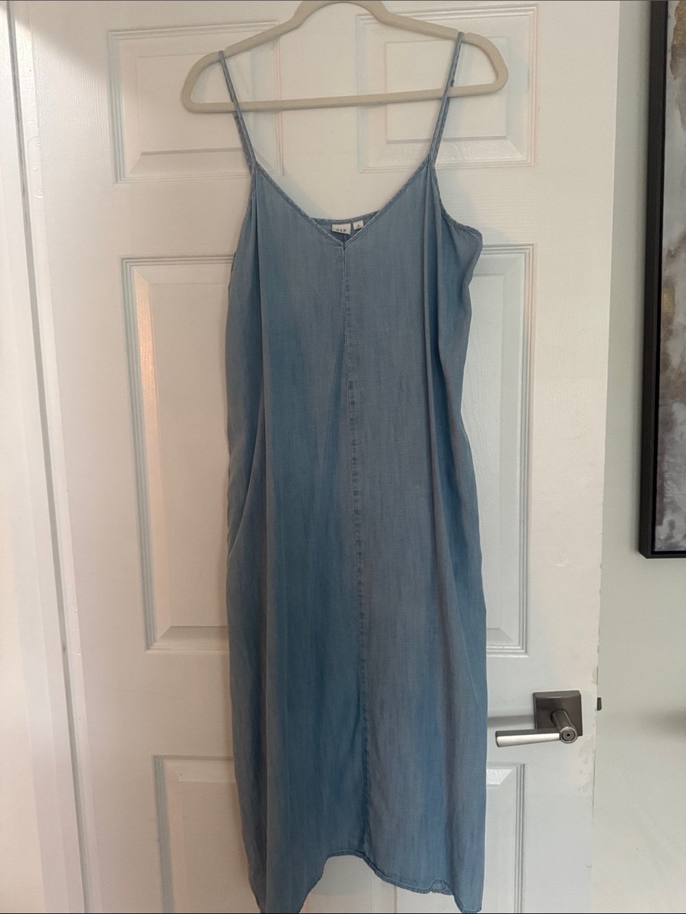 GAP Light Blue Denim Slip Dress